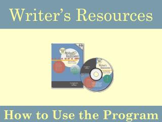 Writer’s Resources