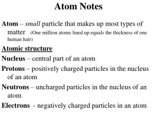Atom Notes