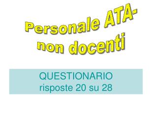 QUESTIONARIO risposte 20 su 28