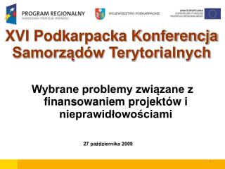 XVI Podkarpacka Konferencja Samorządów Terytorialnych