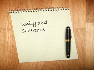 Unity and Coherence