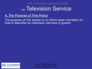 1190. Television Service