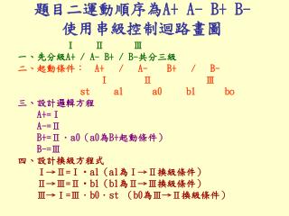 題目二運動順序為 A+ A- B+ B- 使用串級控制迴路畫圖