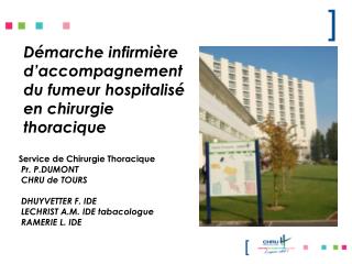 Démarche infirmière d’accompagnement du fumeur hospitalisé en chirurgie thoracique