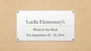 Luella Elementary’s