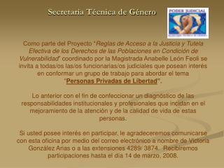 Secretaría Técnica de Género