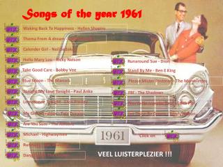 Songs of the year 1961