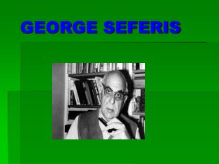 GEORGE SEFERIS