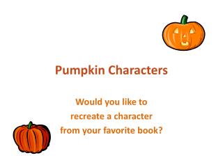 Pumpkin Characters