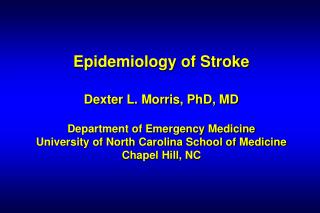 Stroke Incidence and Prevalence