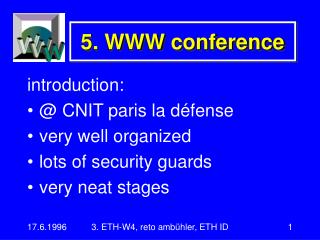 5. WWW conference