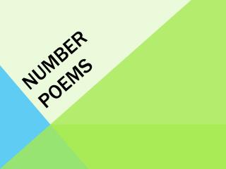 Number Poems