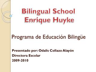 Programa de Educación Bilingüe
