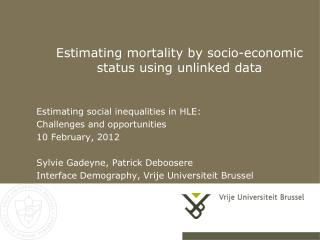 Estimating mortality by socio-economic status using unlinked data