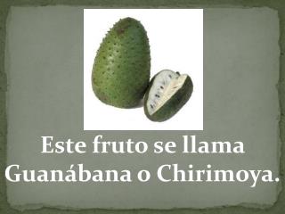 Este fruto se llama Guanábana o Chirimoya.