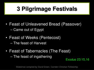 3 Pilgrimage Festivals