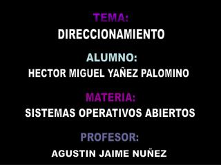 DIRECCIONAMIENTO