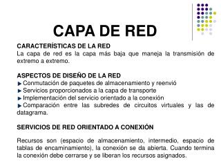 CAPA DE RED