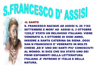S.FRANCESCO D' ASSISI