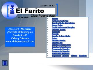 Editorial Fundación Puerto Azul Operativo Médico Odontológico Nuevas Tarifas