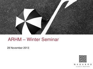 ARHM – Winter Seminar