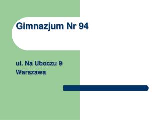 Gimnazjum Nr 94