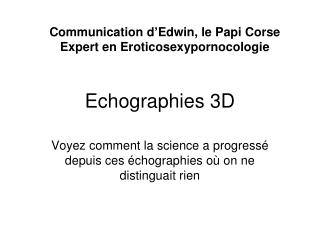 Echographies 3D