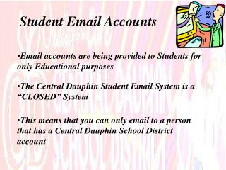 Student Email Accounts