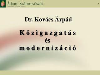 Dr. Kovács Árpád