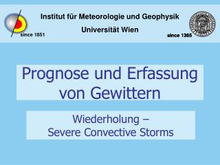 Prognose und Erfassung von Gewittern