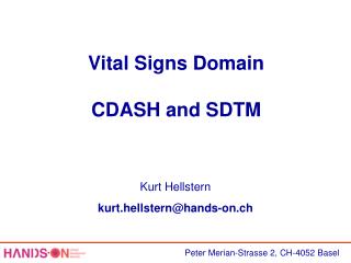 Vital Signs Domain CDASH and SDTM