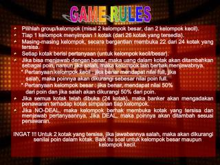 GAME RULES