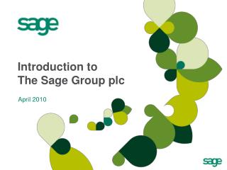 Introduction to The Sage Group plc