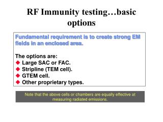 RF Immunity testing…basic options