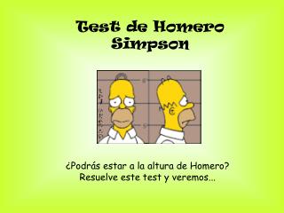 Test de Homero Simpson
