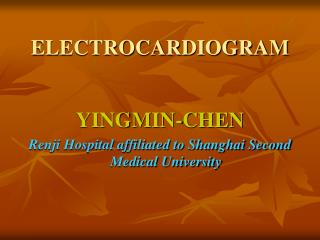 ELECTROCARDIOGRAM