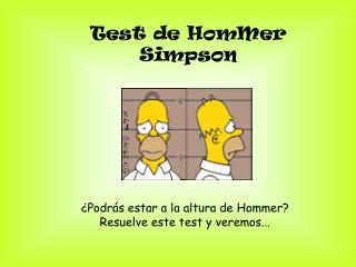 Test de HomMer Simpson