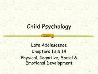 Child Psychology