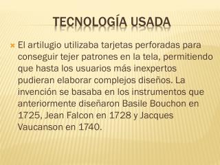 Tecnología usada