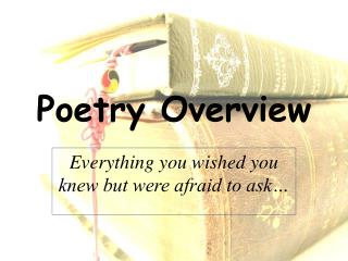 Poetry Overview