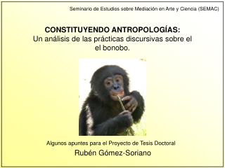 CONSTITUYENDO ANTROPOLOGÍAS: Un análisis de las prácticas discursivas sobre el el bonobo.