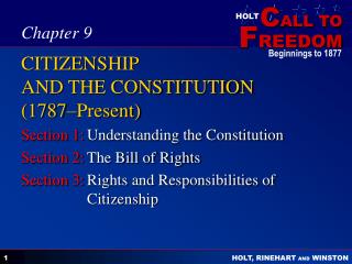 CITIZENSHIP AND THE CONSTITUTION (1787–Present)