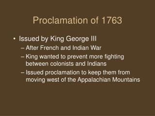 Proclamation of 1763