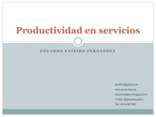 Productividad en servicios