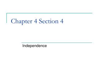 Chapter 4 Section 4