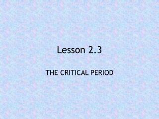 Lesson 2.3