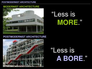 MODERNIST ARCHITECTURE