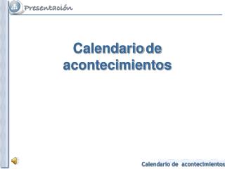 Calendario de acontecimientos