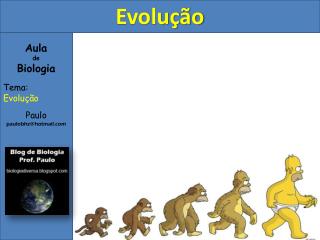 Aula de Biologia Tema: Evolução Paulo paulobhz@hotmail