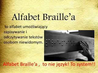 Alfabet Braille’a